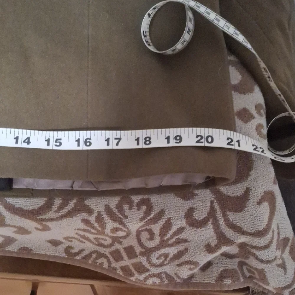 Vintage Bonwit Teller Traina Norell Olive Skirt Set with Black Accents - Picture 15 of 16